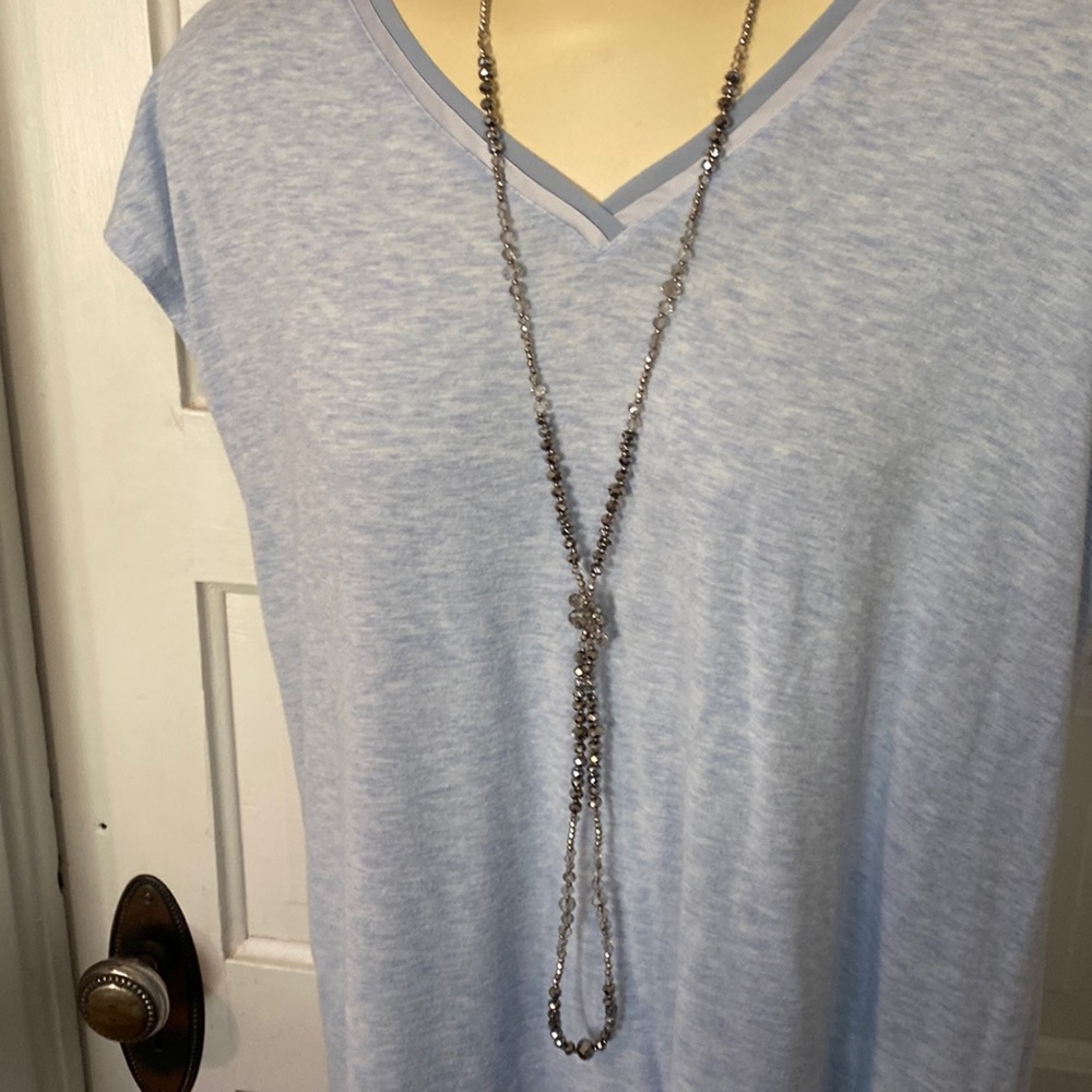 White House Black Market - Long Glass Beaded Necklace 50 inches